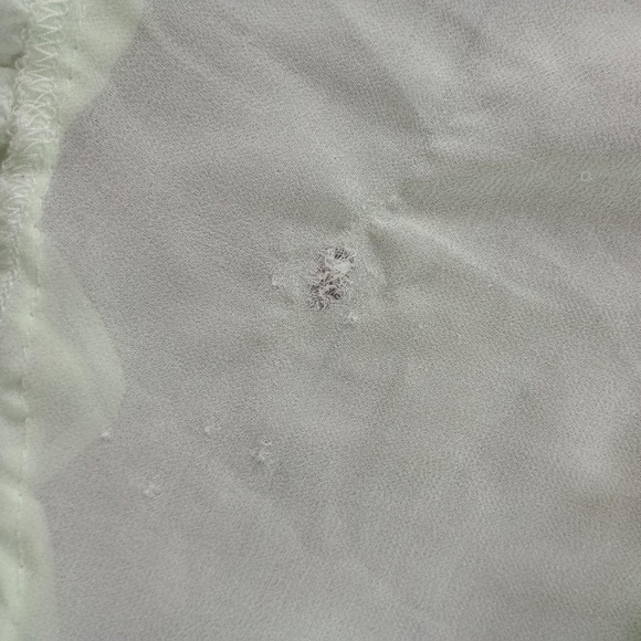 Y2K Delicates Floral Embroidery Pink Rosette Green Sheer Micromesh Slip Dress - Picture 7 of 7